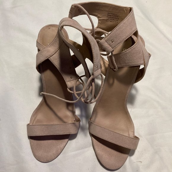 Mix No. 6 Beige Strappy Heels Raffaelli - Picture 4 of 9